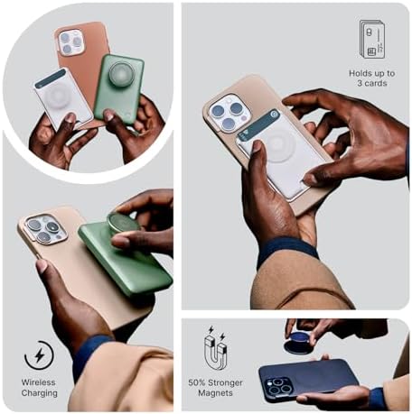 PopSockets iPhone 13 Pro Phone Case with MagSafe- Latte Petrified